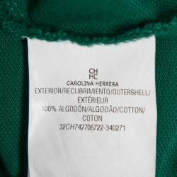 Pre Owned CH Carolina Herrera Green Cotton Polo T-shirt L