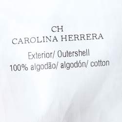 Pre Owned CH Carolina Herrera Navy Blue Logo Printed Cotton Pique Polo T-Shirt XXL