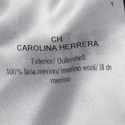 Pre Owned CH Carolina Herrera Green Knit V Neck Long Sleeve Sweater M