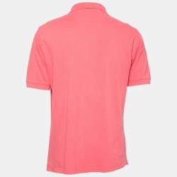 Pre Owned CH Carolina Herrera Pink Cotton Polo T-Shirts L