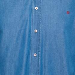 CH Carolina Herrera Blue Cotton Button Down Shirt L