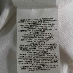 Pre Owned CH Carolina Herrera White Cotton Pique Short Sleeve Polo T-Shirt S