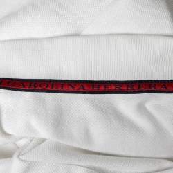 Pre Owned CH Carolina Herrera White Cotton Pique Short Sleeve Polo T-Shirt S