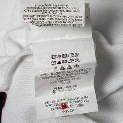 Pre Owned CH Carolina Herrera White Cotton Pique Short Sleeve Polo T-Shirt S