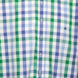 CH Carolina Herrera Blue Multicolor Check Patterned Cotton Button Down Shirt 2XL