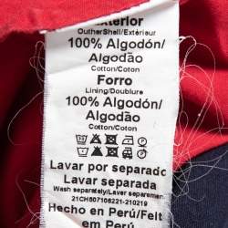 Pre Owned CH Carolina Herrera Navy Blue Cotton Trousers L