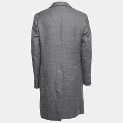 CH Carolina Herrera Grey Wool Single-Breasted Coat M