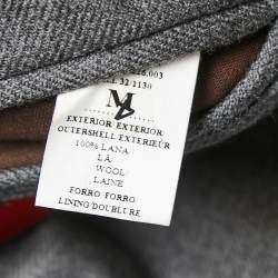 CH Carolina Herrera Grey Wool Single-Breasted Coat M