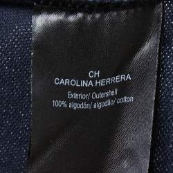 CH Carolina Herrera Navy Blue Logo Print Cotton Pique Polo T-Shirt L