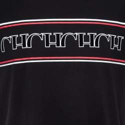 CH Carolina Herrera Black Printed Cotton T-Shirt L