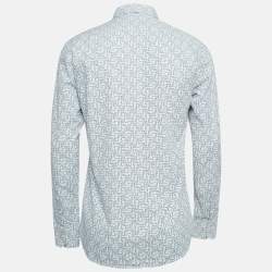 CH Carolina Herrera White Printed Cotton Long Sleeve Shirt M