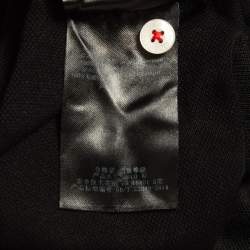 Pre Owned CH Carolina Herrera Black Embroidered Cotton Pique Polo T-Shirt L