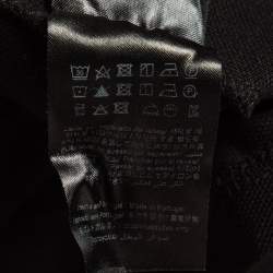 Pre Owned CH Carolina Herrera Black Embroidered Cotton Pique Polo T-Shirt L
