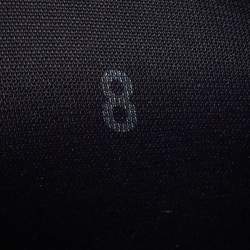 Pre Owned CH Carolina Herrera Navy Blue/Red Canvas Logo Print Low Top Sneakers Size 42