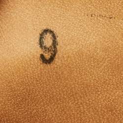 Pre Owned CH Carolina Herrera Black Croc Embossed Leather Slip On Loafers Size 43