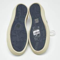 Pre Owned CH Carolina Herrera White/Red Leather Low Top Sneakers Size 42