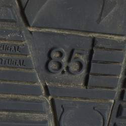 Pre Owned CH Carolina Herrera Size 41.5 Tricolor signature print Canvas Leather Low Top Sneakers