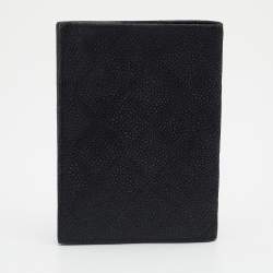 Pre Owned Chanel Black Quilted Caviar Leather CC Passport Holder