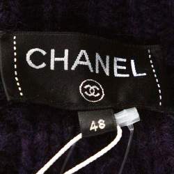 Chanel Indigo Wool Cable Knit Pullover M