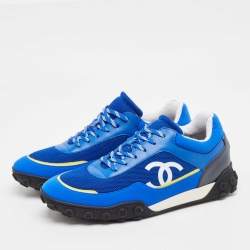 Chanel Multicolor Mesh and Leather CC Low Top Sneakers Size 46