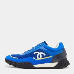 Chanel Multicolor Mesh and Leather CC Low Top Sneakers Size 46