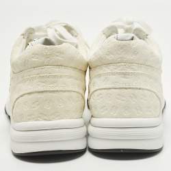 مملوكة مسبقًا Chanel CC Size 41 Cream Suede Lace Up Sneakers