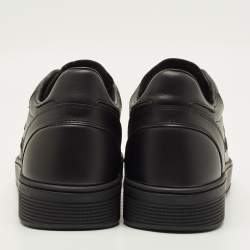 Pre Owned Chanel CC Size 46 Black Leather Lace Up Sneakers