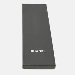 Chanel Blue Logo Pattern Silk Tie 