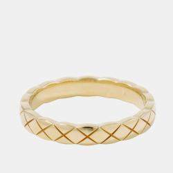 مملوكة مسبقًا خاتم شانيل كو كو كراش ميني مقاس 53/#12J11794 ذهب أصفر عيار 18