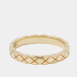 مملوكة مسبقًا خاتم شانيل كو كو كراش ميني مقاس 53/#12J11794 ذهب أصفر عيار 18