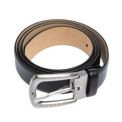 Chanel Black Soft Leather Buckle Belt 95CM