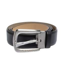Chanel Black Soft Leather Buckle Belt 95CM