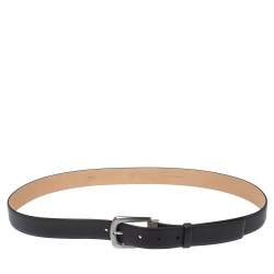 Chanel Black Leather Classic Belt 95CM