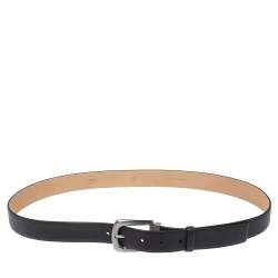 Chanel Black Leather Classic Belt 95CM Chanel