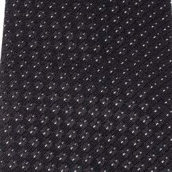 Pre Owned Chanel Black Lurex Jacquard Silk Skinny Tie