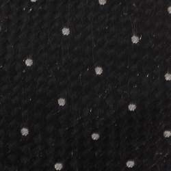 Pre Owned Chanel Black Dot Lurex Textured Skinny Silk Tie