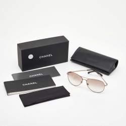 Chanel Gold/Beige Gradient 4189 -T-Q Aviator Sunglasses