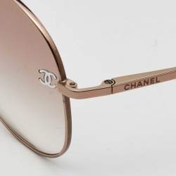 Chanel Gold/Beige Gradient 4189 -T-Q Aviator Sunglasses