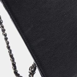 مملوكة مسبقًا حقيبة كتف شاني للأطعمة الجلدية السوداء ميني سي سي ماتلاسيه