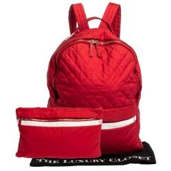 Chanel Red Quilted Nylon Coco Cocoon Backpack