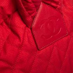Chanel Red Quilted Nylon Coco Cocoon Backpack