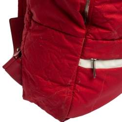 Chanel Red Quilted Nylon Coco Cocoon Backpack