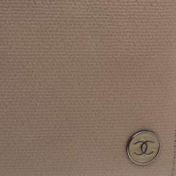 Chanel Metallic Beige Leather Bifold Wallet