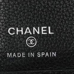Chanel Black Caviar Leather Bifold Wallet