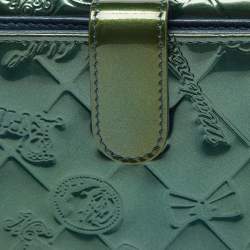 Chanel Green Patent Leather Symbols Lucky Charm Compact Wallet