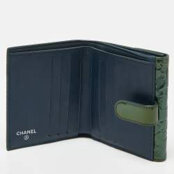 Chanel Green Patent Leather Symbols Lucky Charm Compact Wallet