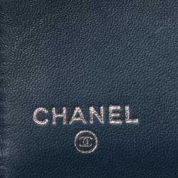 Chanel Green Patent Leather Symbols Lucky Charm Compact Wallet