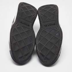 Chanel Black Suede CC Low Top Sneakers Size 42