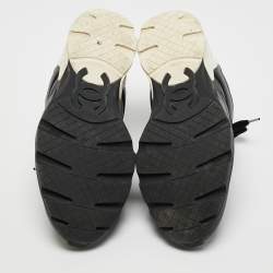 Chanel Black/White Leather CC Low Top Sneakers Size 42