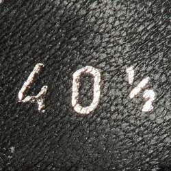 Chanel Grey/Black Suede Interlocking CC Low Top Sneakers Size 40.5